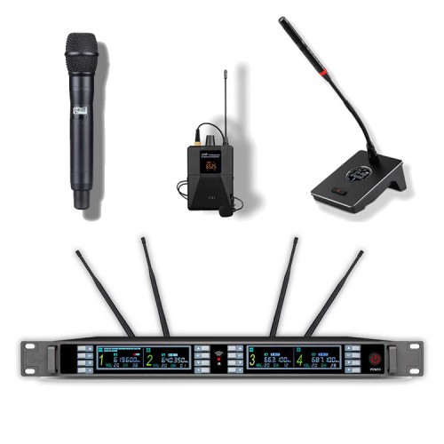 Camimarket C-444 4 Kanal UHF Mikrofon Alıcısı ve 3 Mikrofonlu Kablosuz Set